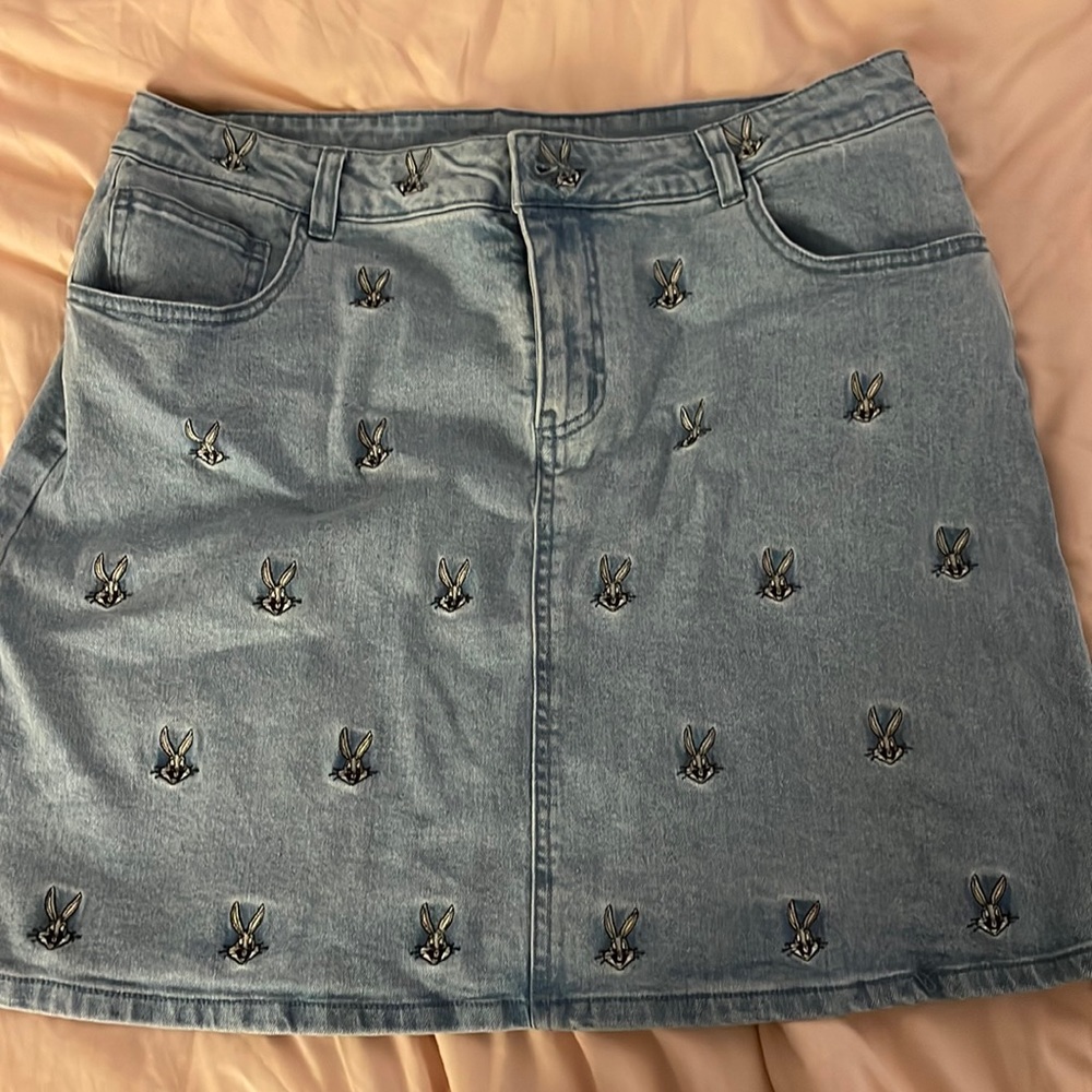 NWT Bugs Bunny denim skirt
